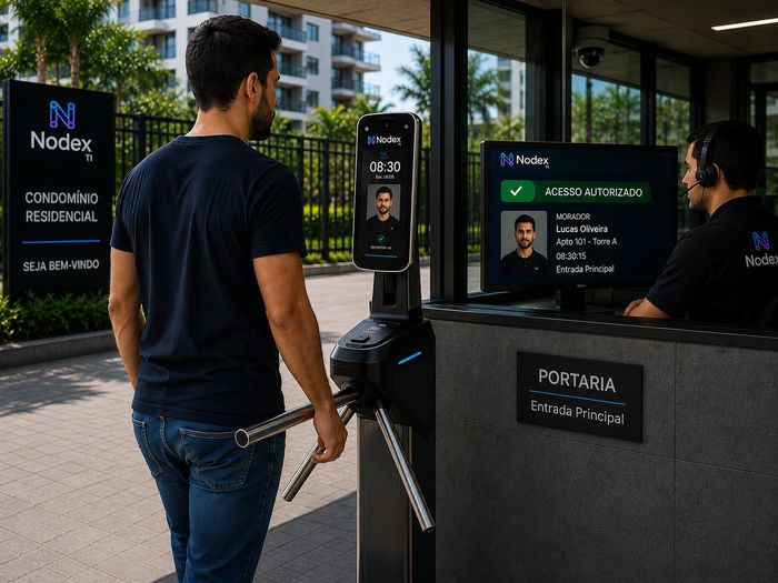 Painel de controle de acesso Nodex TI